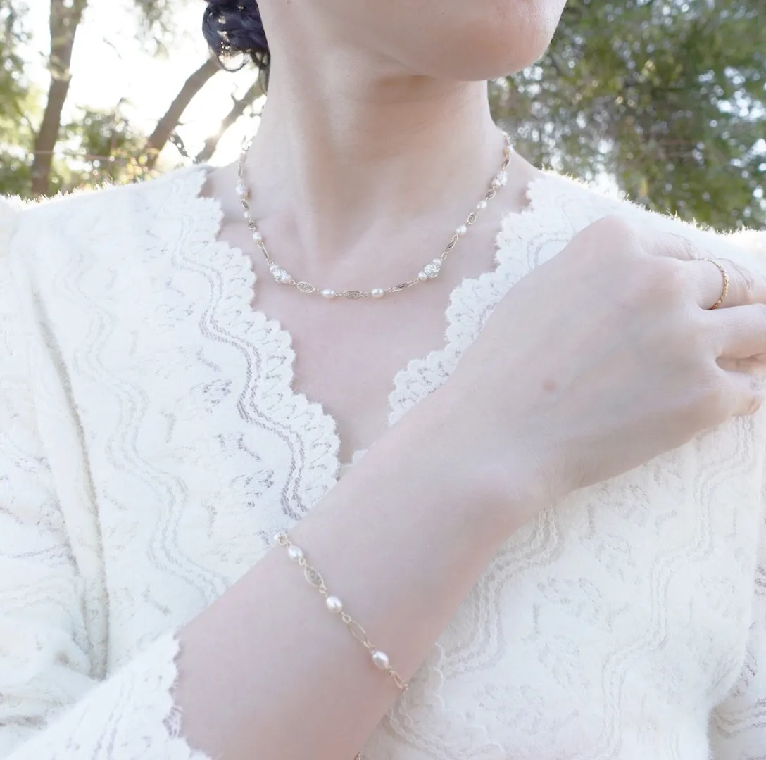 Lotus Necklace and Bracelet Set