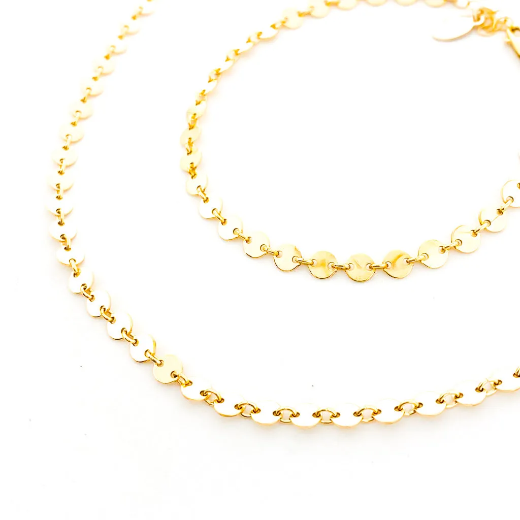 Luna Disc Chain Jewelry Set | 14K Gold-Filled | Set Of 2