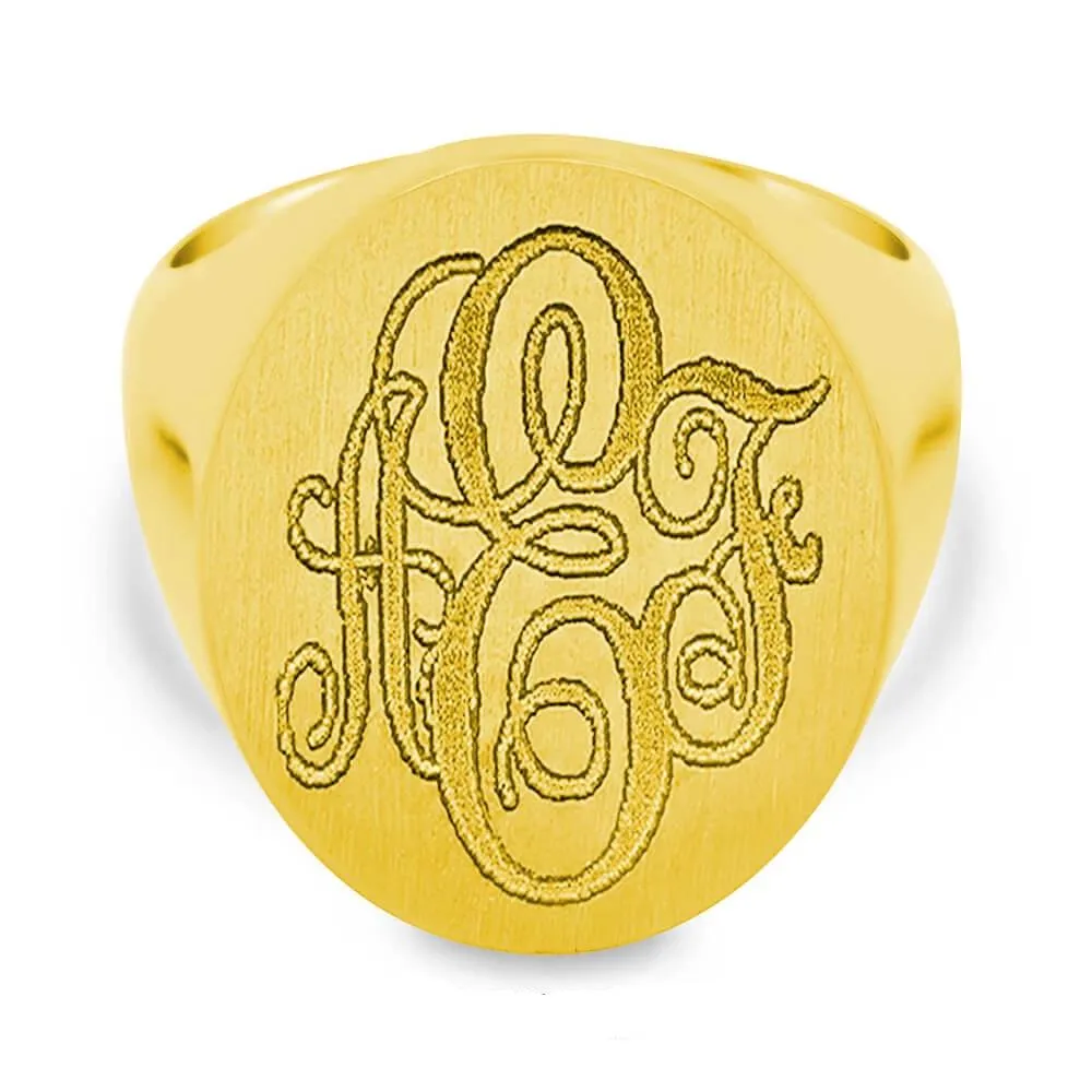 Men's Oval Signet Ring - Extra Large