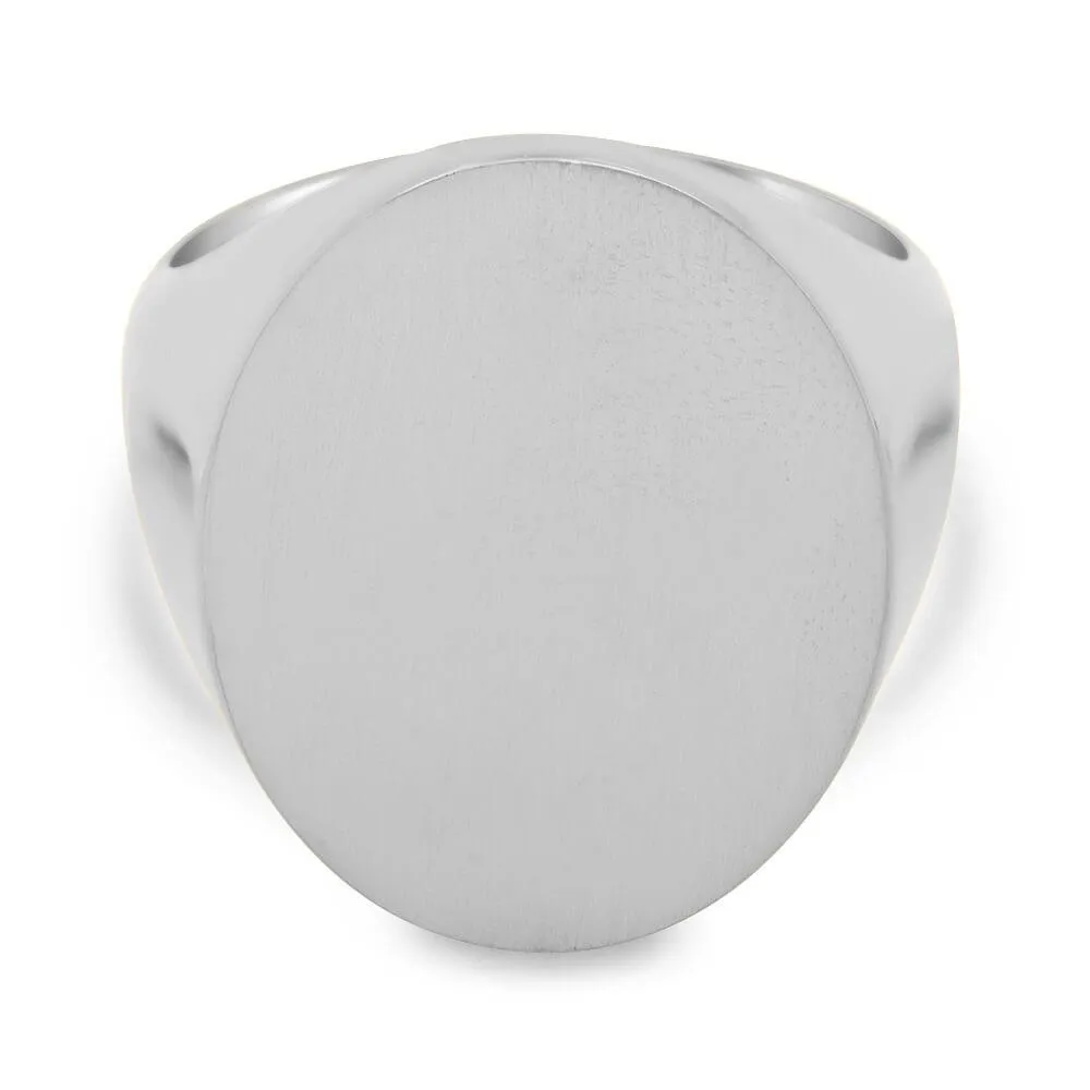 Men's Oval Signet Ring - Extra Large