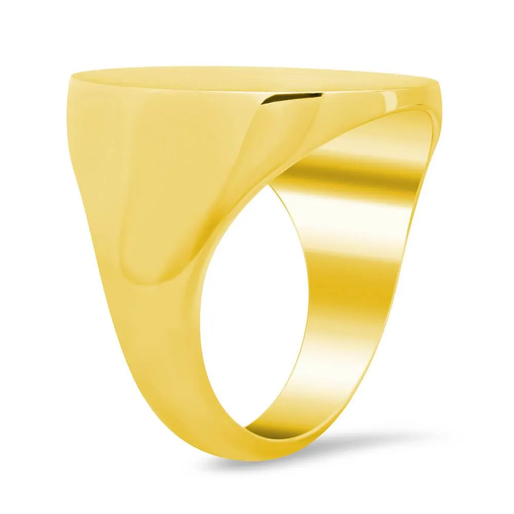 Men's Oval Signet Ring - Extra Large