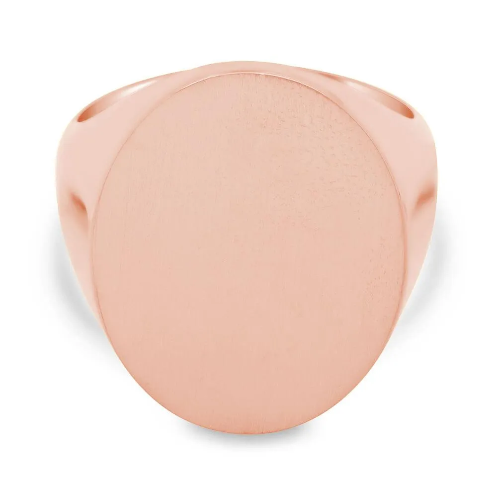 Men's Oval Signet Ring - Extra Large