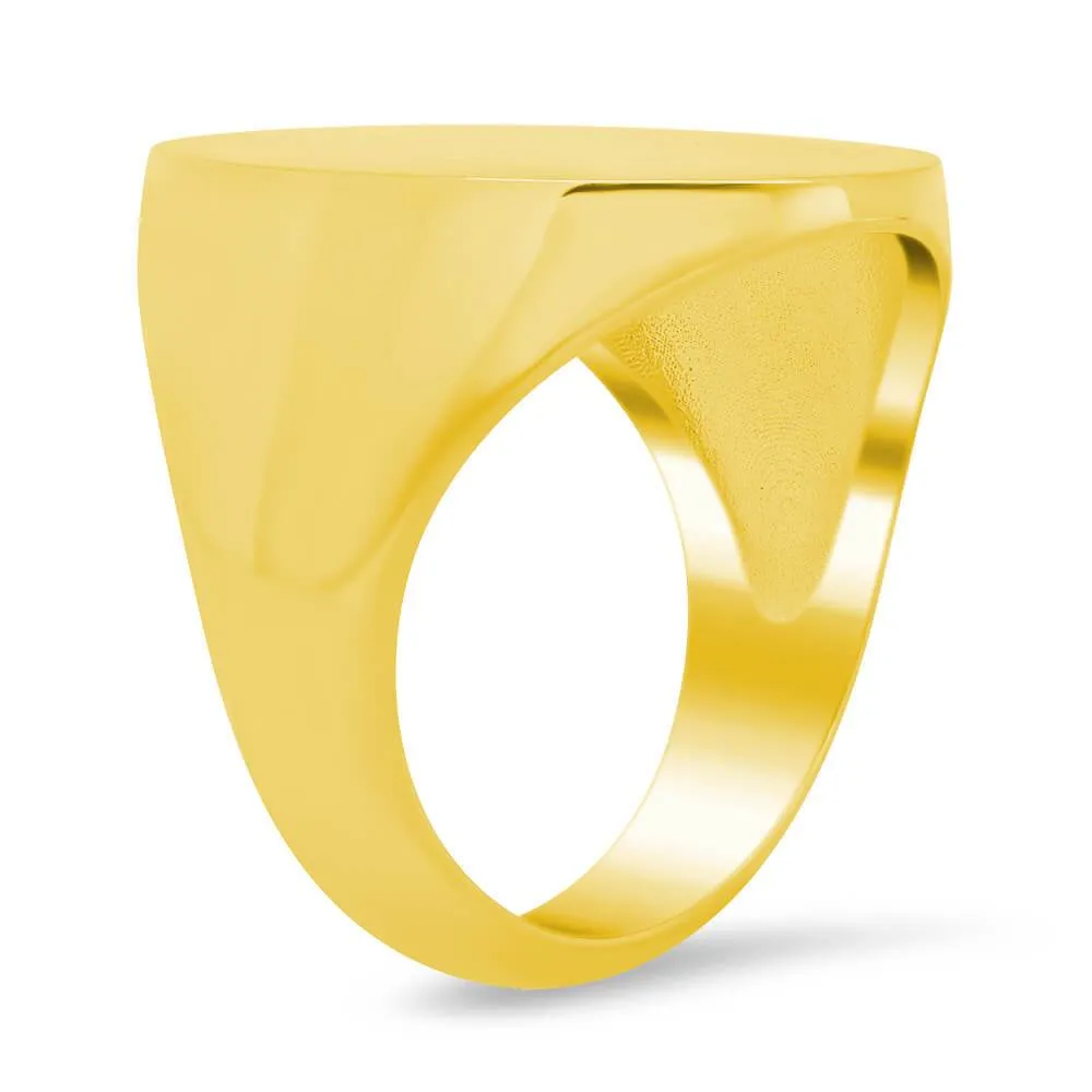 Men's Oval Signet Ring - Extra Large