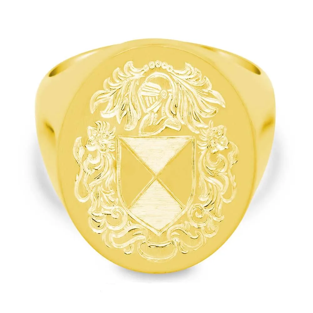 Men's Oval Signet Ring - Extra Large