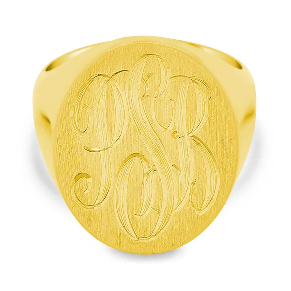 Men's Oval Signet Ring - Extra Large