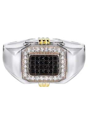 Mens Silver CZ Signet Ring | Appx 5.5 Grams
