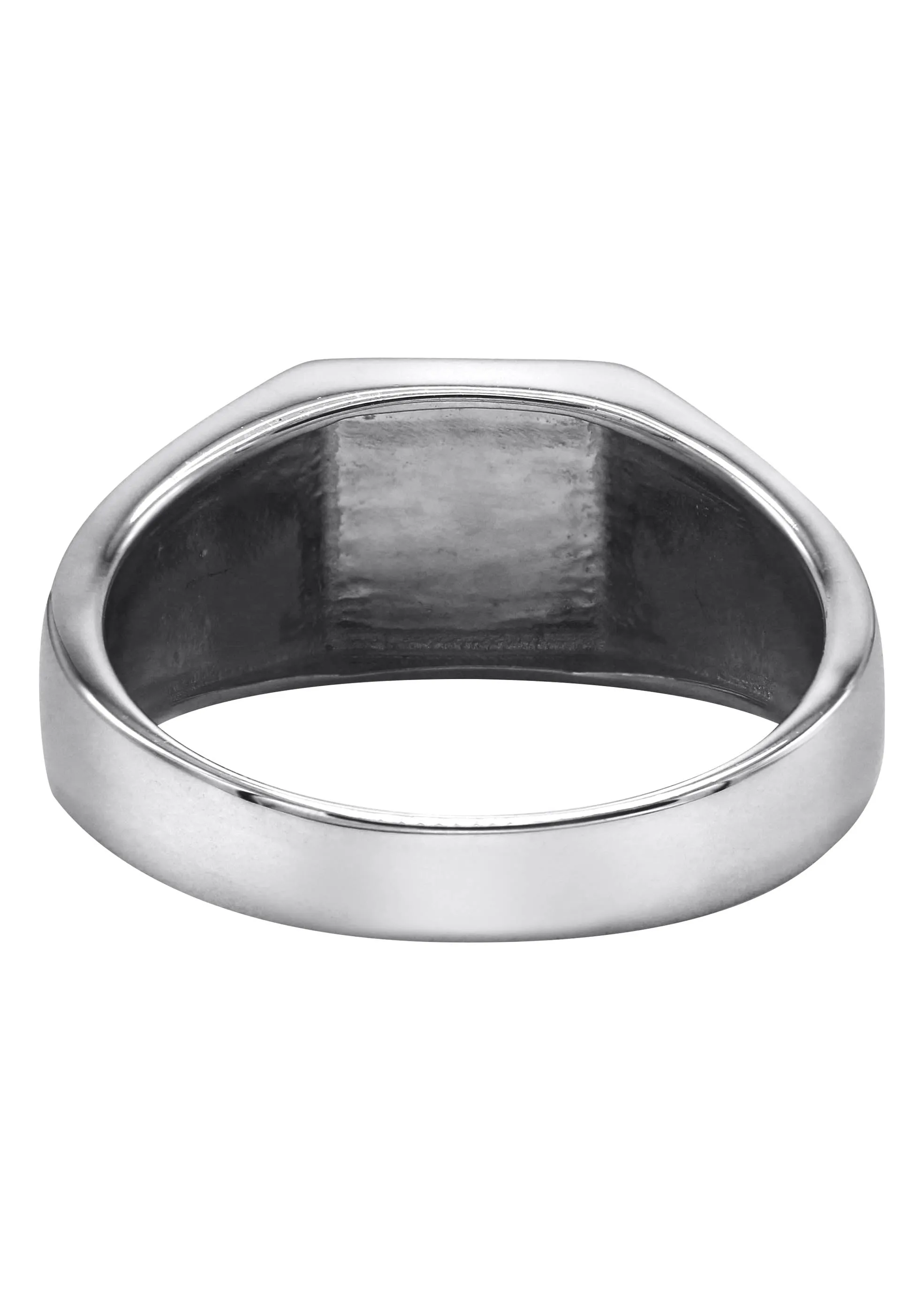 Mens Silver Signet Onyx Ring | Appx 5.4 Grams