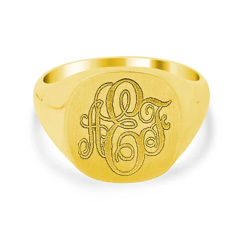 Men's Square Signet Ring - Medium