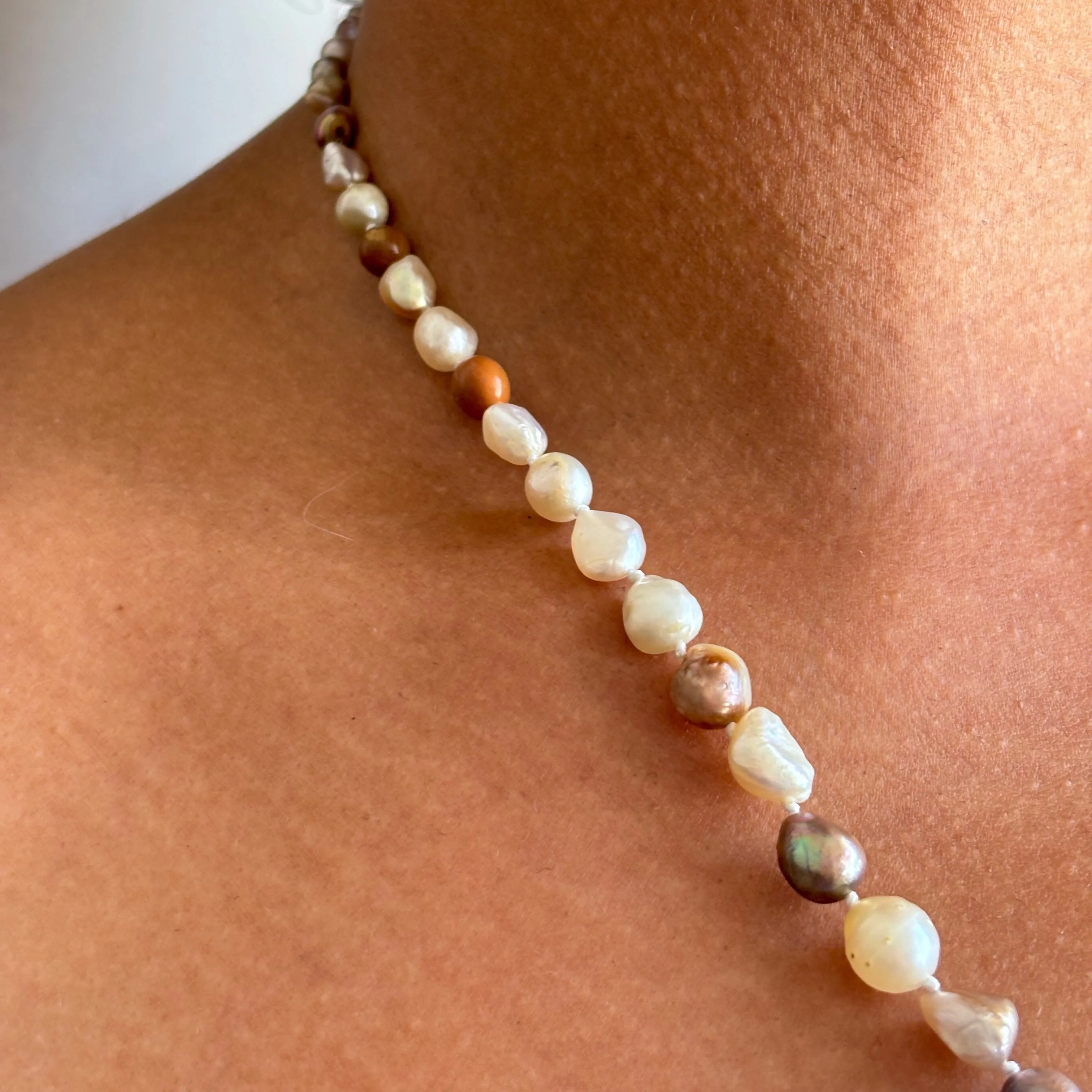 mermaids dream mixed wild found natural pearl necklace