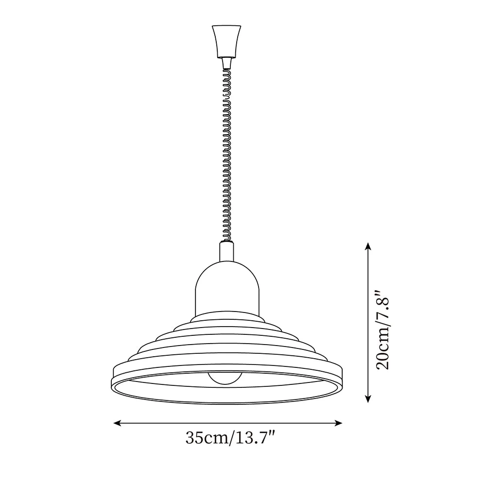 Metalowa Pendant Lamp 13.7″- 7.8″