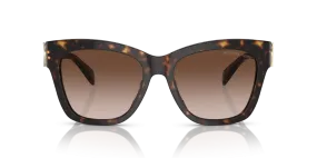 Michael Kors Empire Square Non-Polarized Sunglasses - Dark Tortoise/Brown Gradient