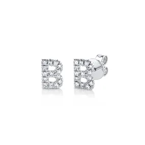 MINI ME DIAMOND PAVE INITAL STUDS
