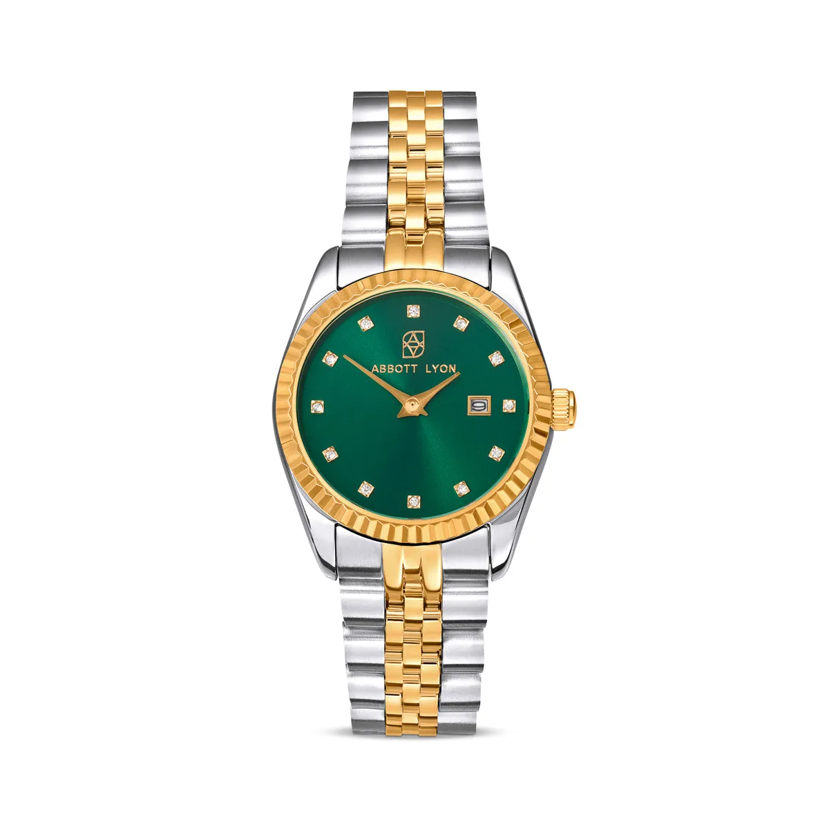 Mini Two Tone Emerald Link Belgravia 30 Watch