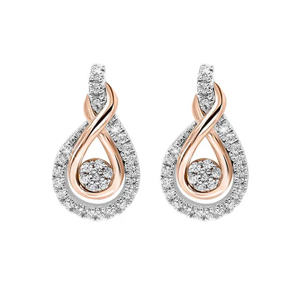 Mixed Metal Diamond Earrings