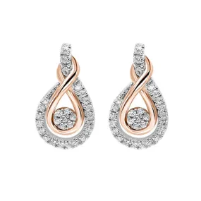 Mixed Metal Diamond Earrings