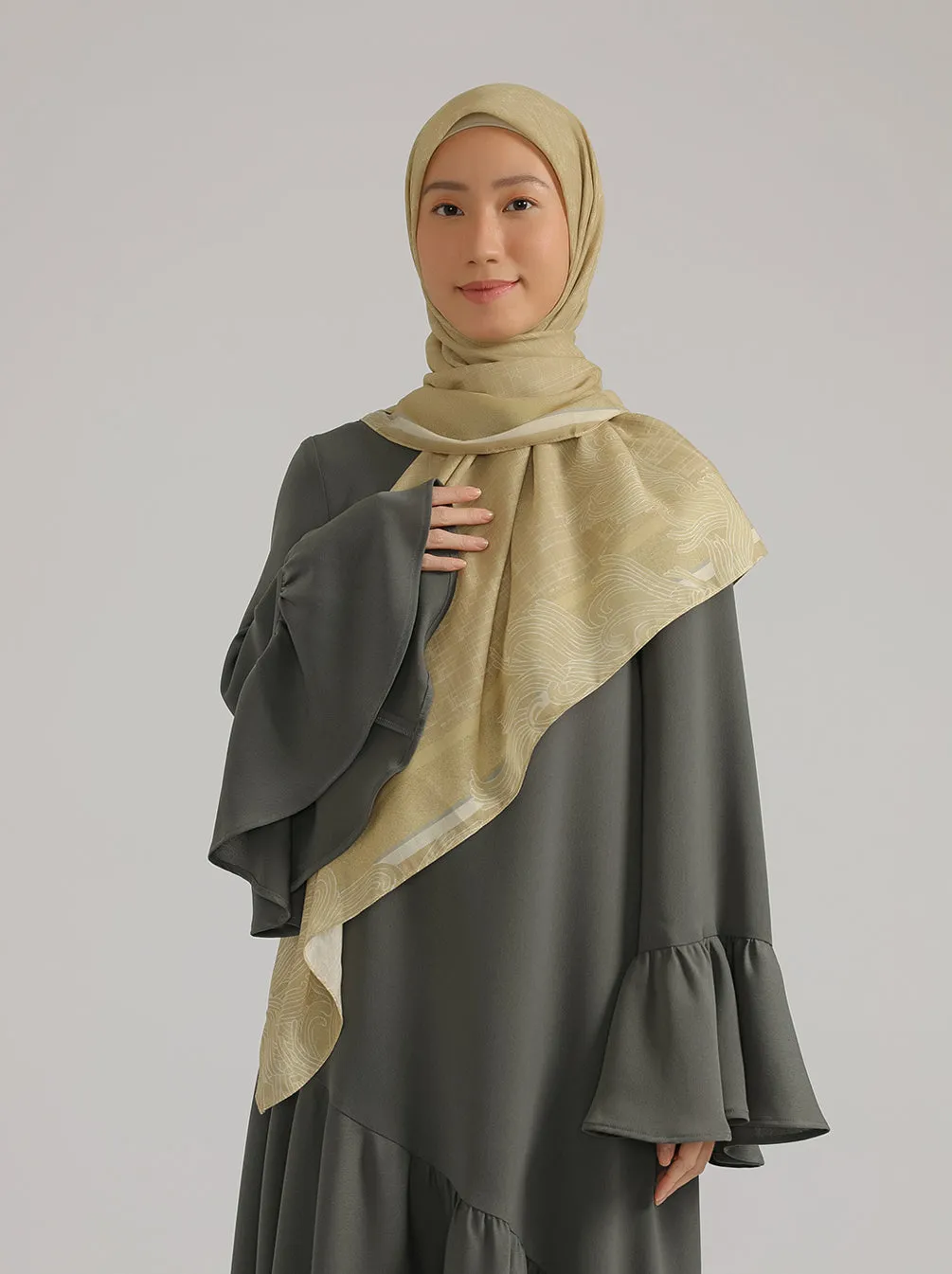 MONOGRAM XL SCARF SAFFRON