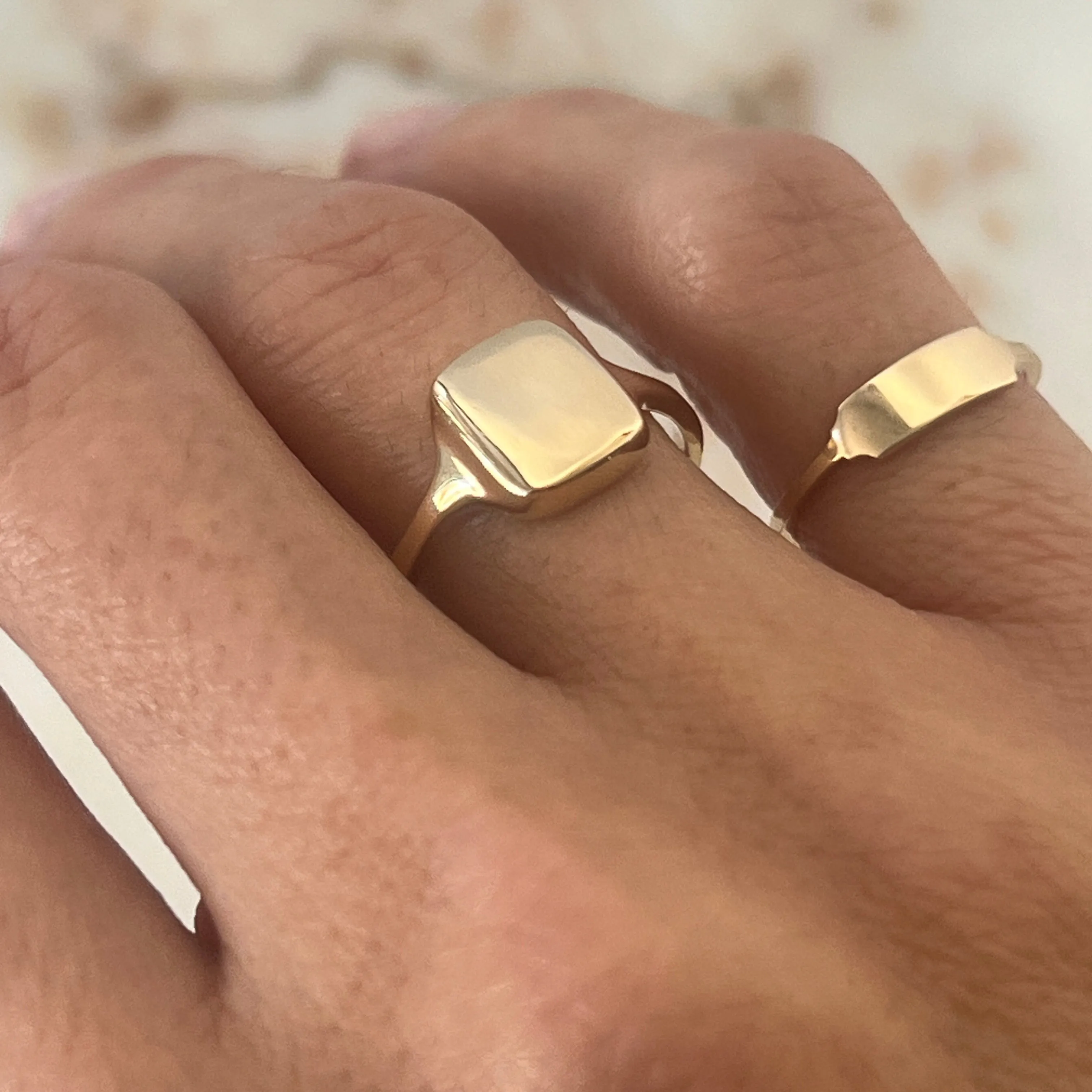 Nameplate Baby Signet Ring