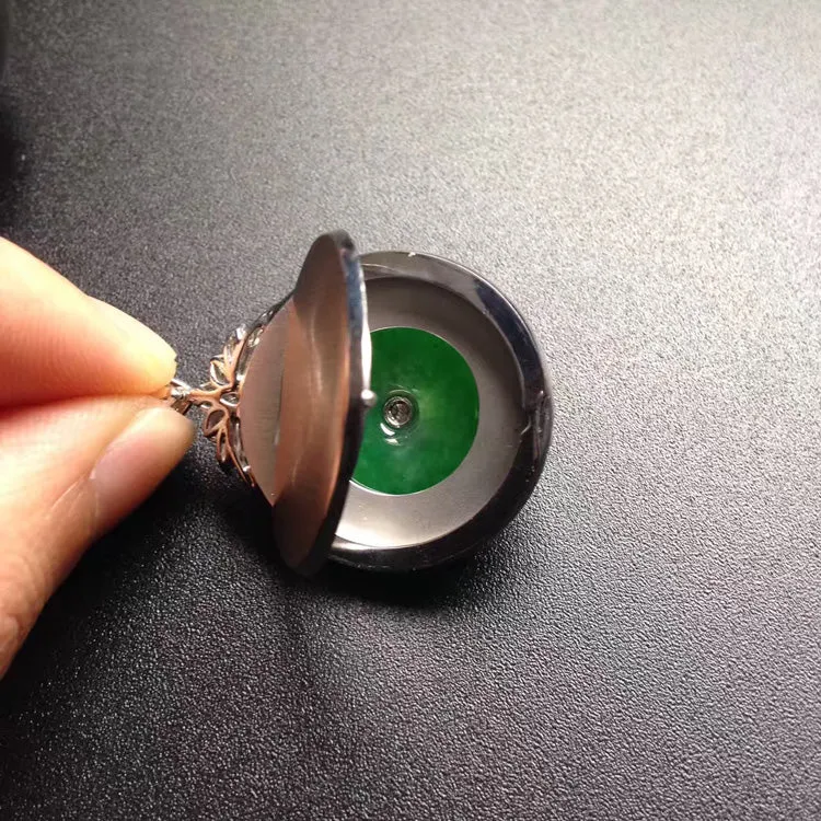 Natural Jade Pendant Jadeite Gold Pendant PT210