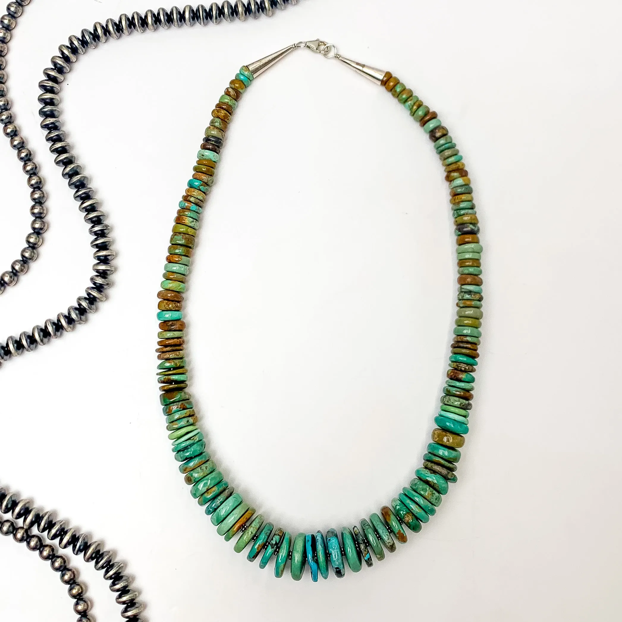 Navajo | Navajo Handmade Graduated Turquoise Circle Beaded Stones