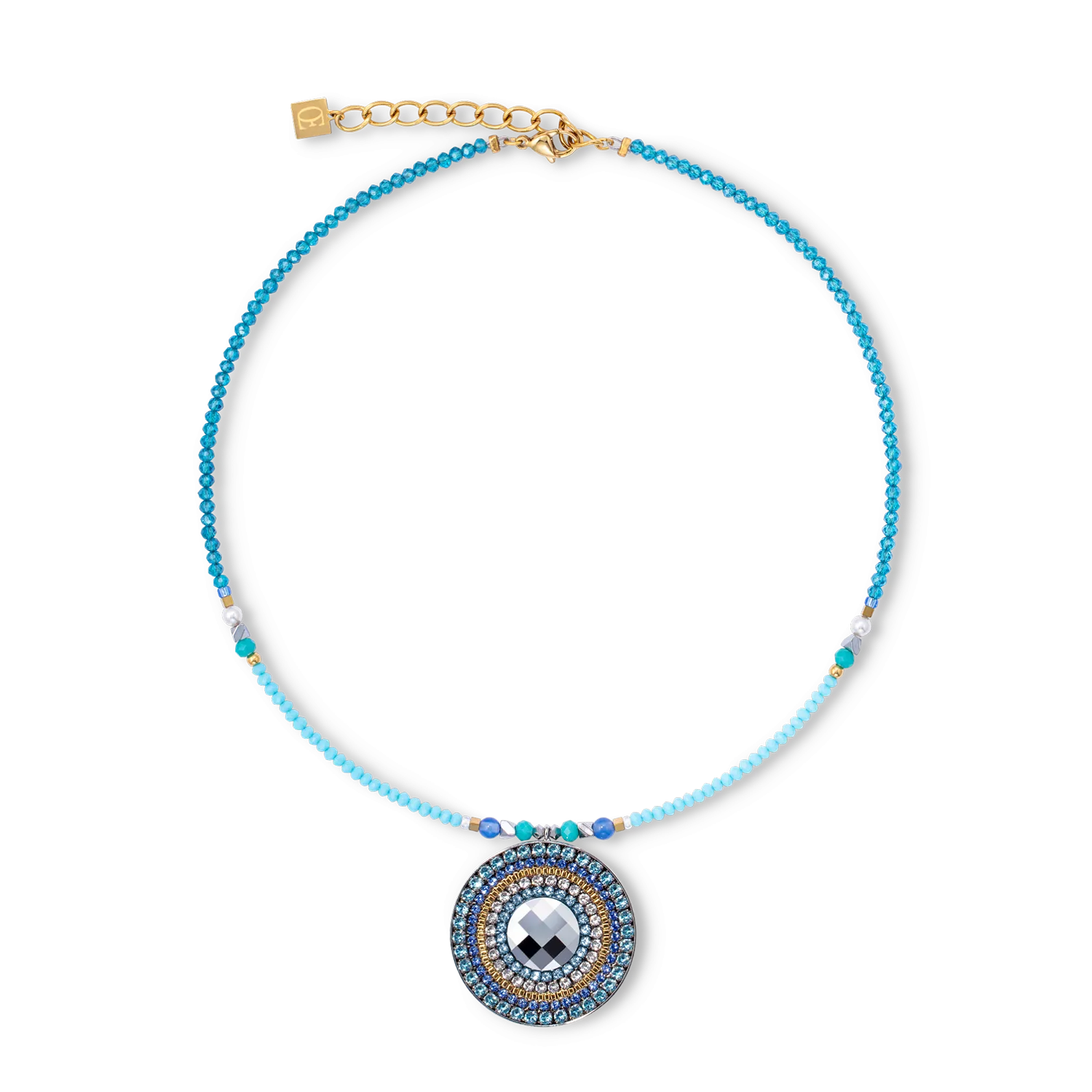 Necklace amulet Ocean Vibes turquoise gold