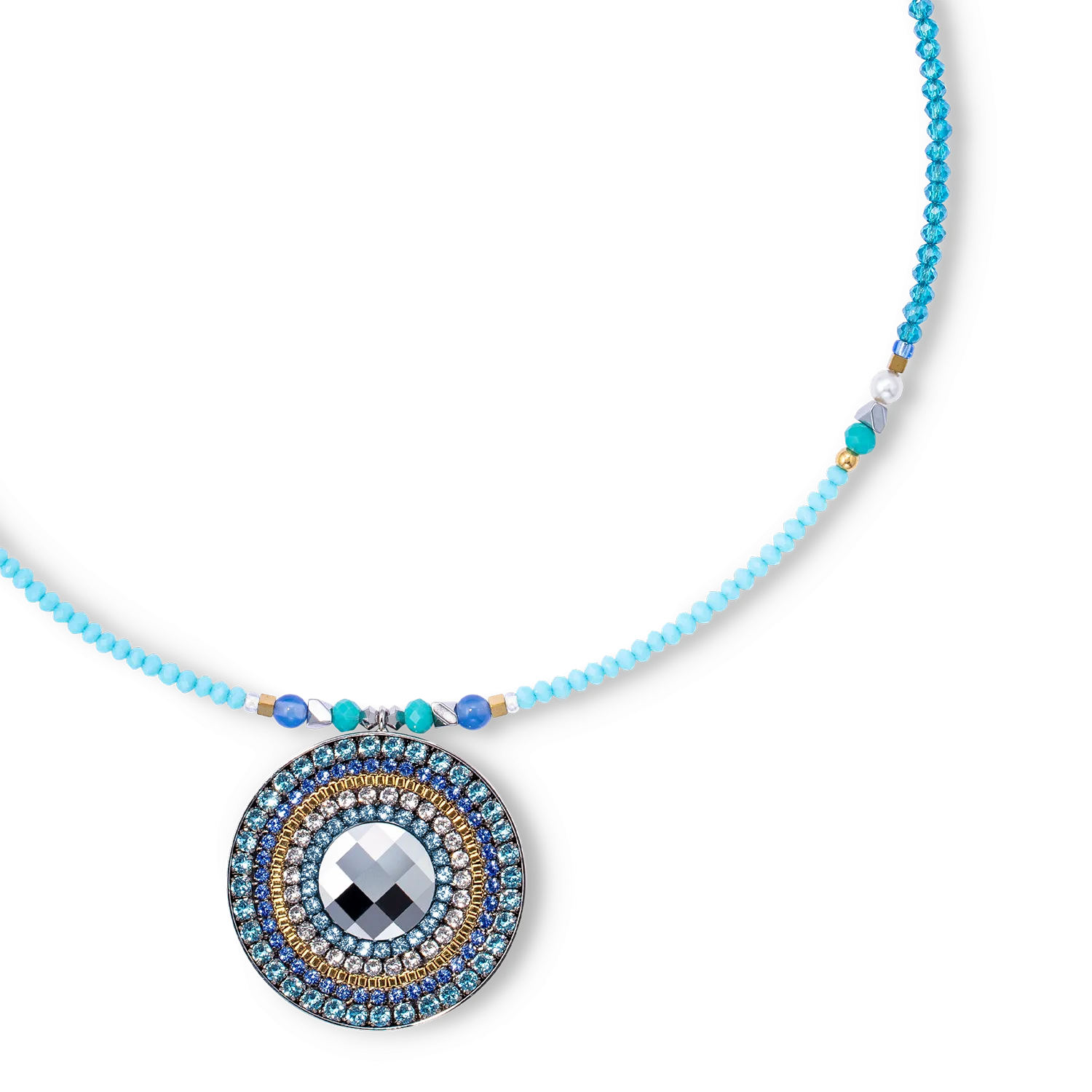Necklace amulet Ocean Vibes turquoise gold