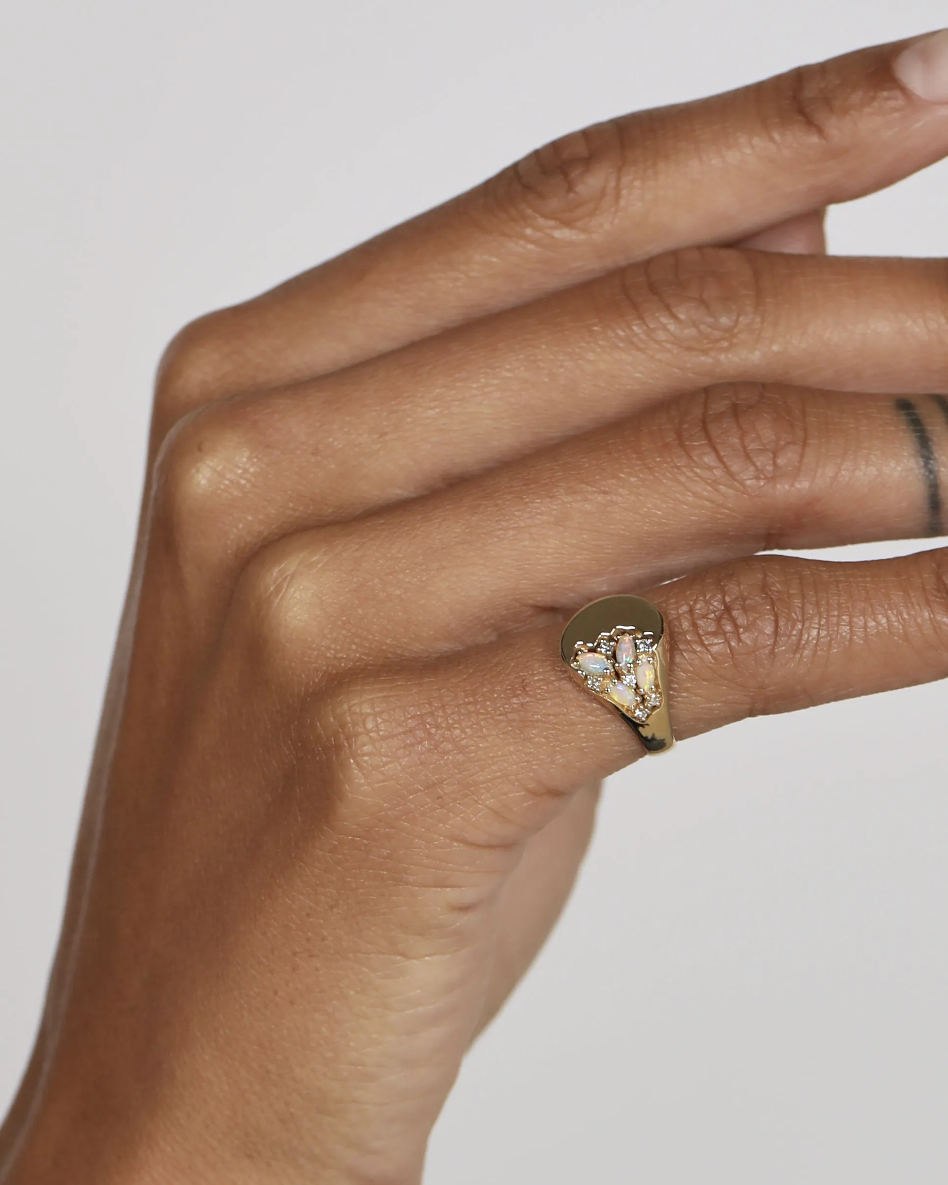 Nymph Opal Signet Ring