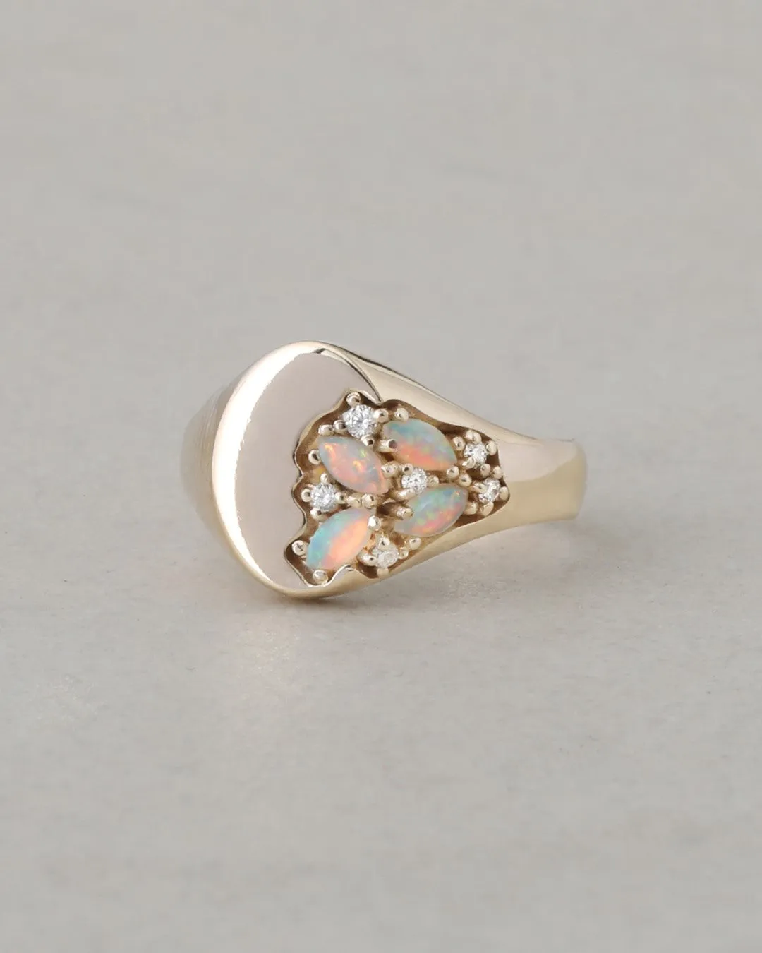 Nymph Opal Signet Ring