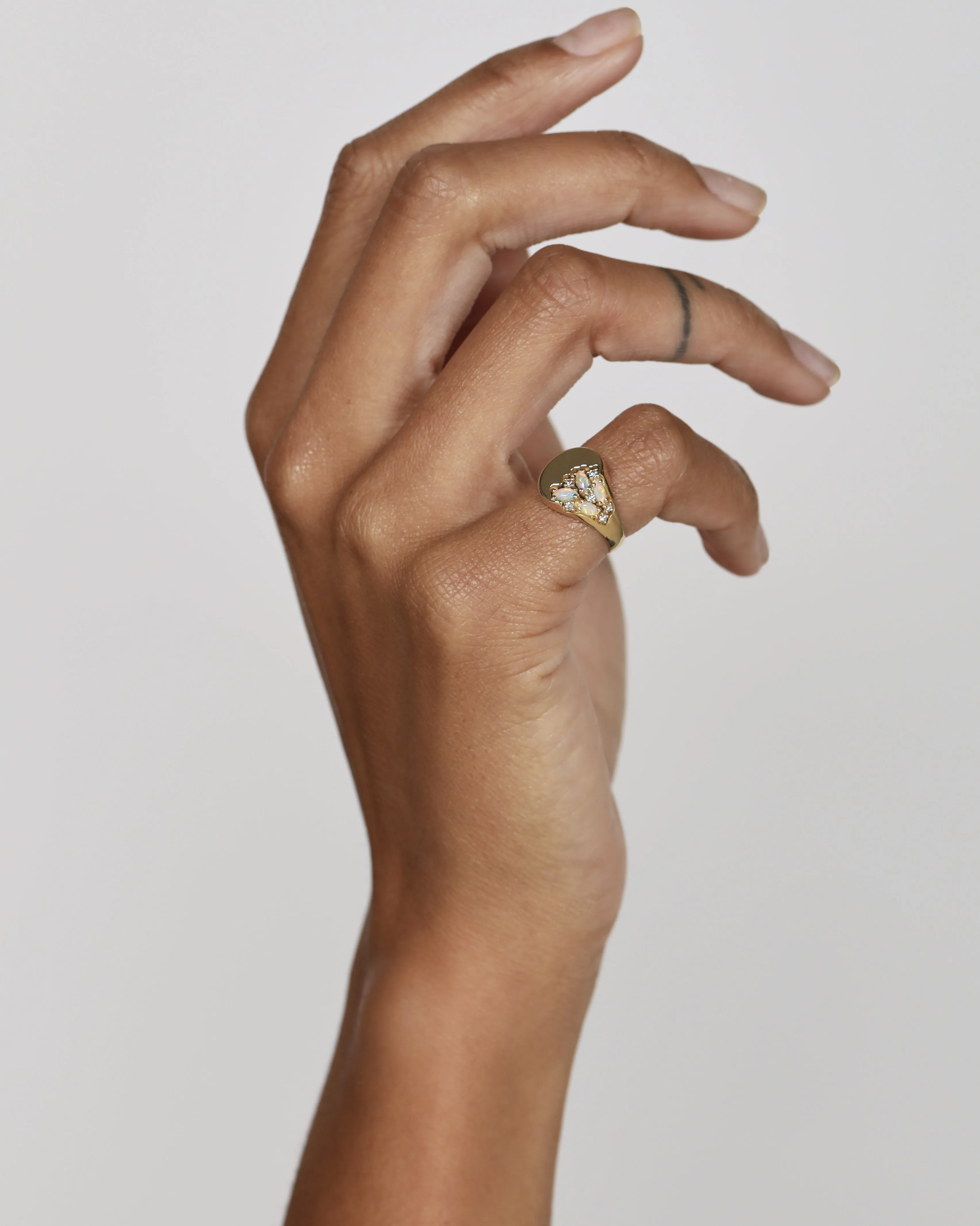 Nymph Opal Signet Ring