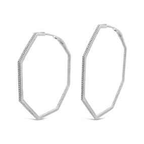 Octagon Hoop Earrings