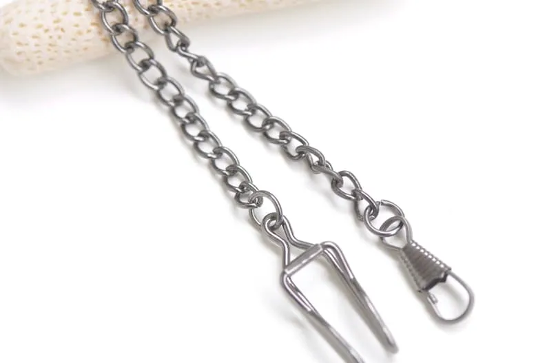 One Strand 14.7 Inch (37.5cm) Pocket Watch Chain Bronze/Copper/Gunmetal Back/Gold