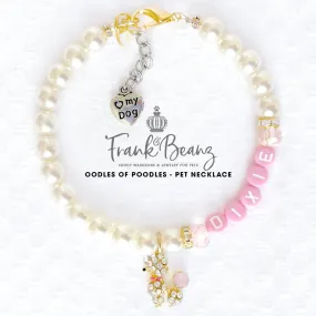 Oodles of Poodles Pearl Dog Necklace Personalized Luxury Pet Jewelry