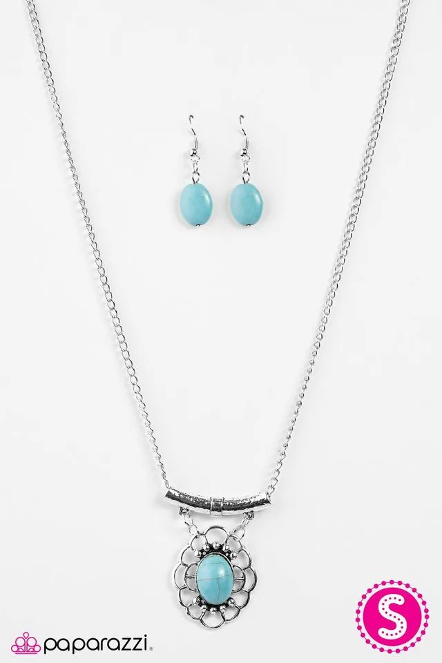 Open Door Jewelry - Canyon Cruiser - Blue Necklace - Paparazzi Accessories