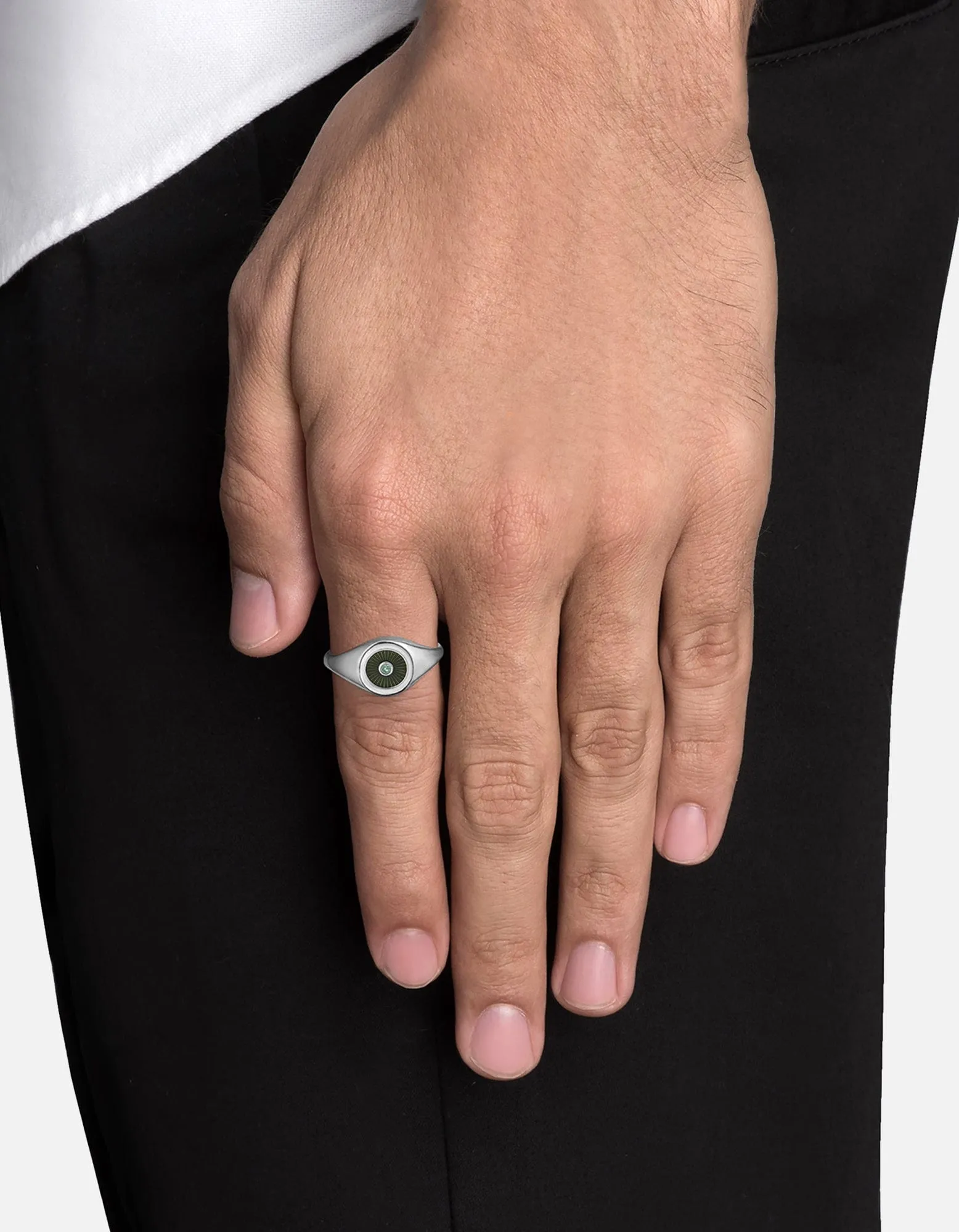 Opus Chalcedony Ring, Sterling Silver/Green