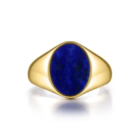 Oval Lapiz Signet Ring