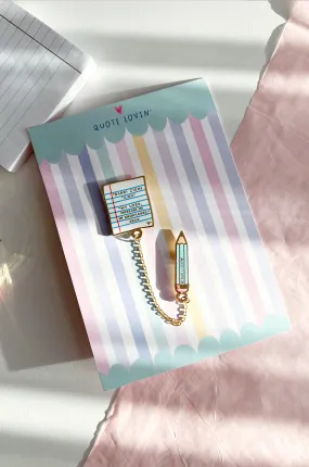 Paper & pencil chain pins | Quote Lovin' | Eid gifts