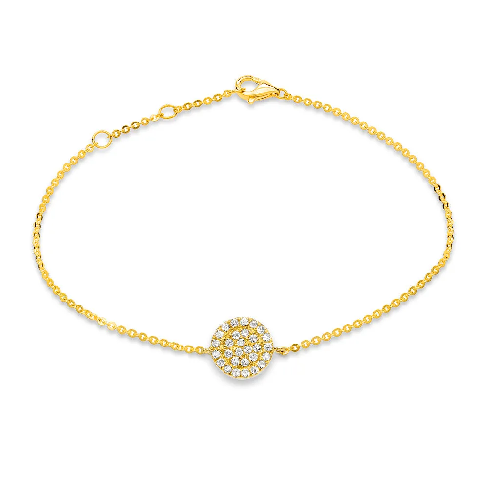 Pave Disc Bracelet
