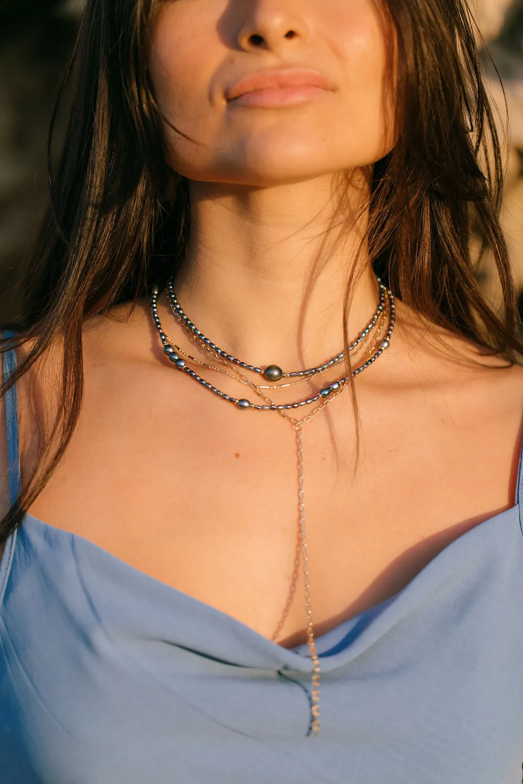 Peacock Pearl Bead Necklace - Hiwahiwa