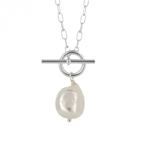 Pearl T-Bar Chain Necklace N4521W