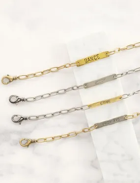 Peggy Custom Stamped Bracelet