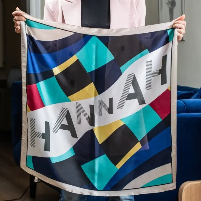 Personalised Name 'Hannah' Silky Scarf