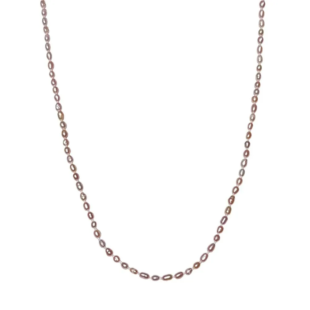 Pink Rice Pearl Necklace