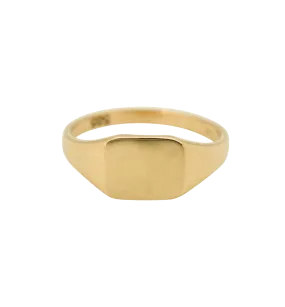 Pinky Signet Ring Square 14K