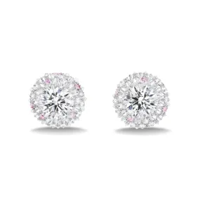 Platinum Natural Diamond Earrings