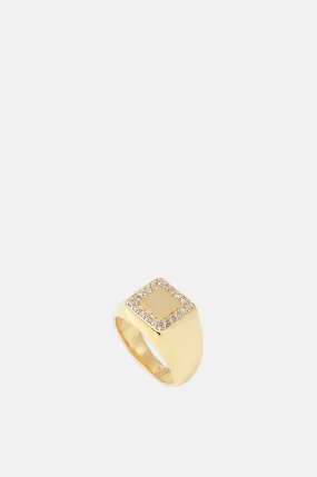 Polyrodos White Signet Ring