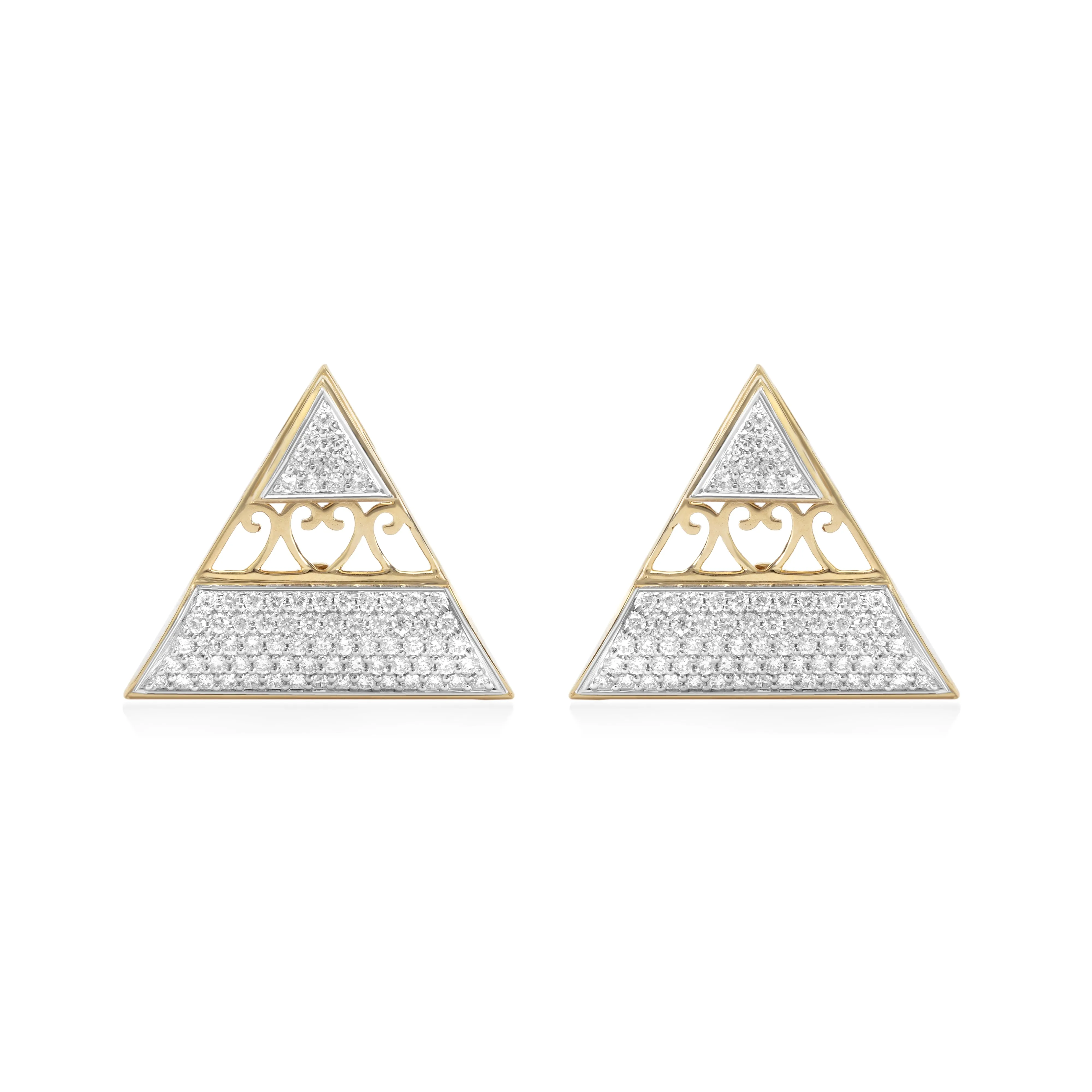 Pyramid Diamond Earrings