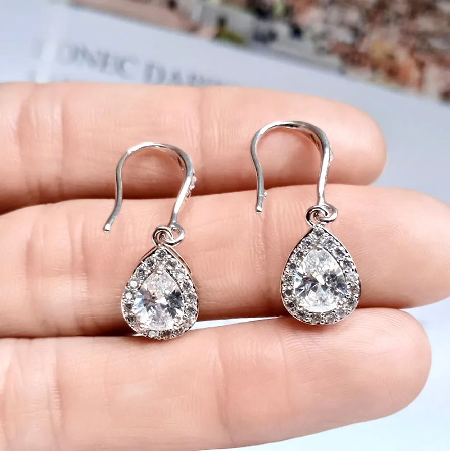 "Raïsa" - CZ Bridal Bracelet and Earrings Set - Available in Silver, Rose Gold and Yellow Gold