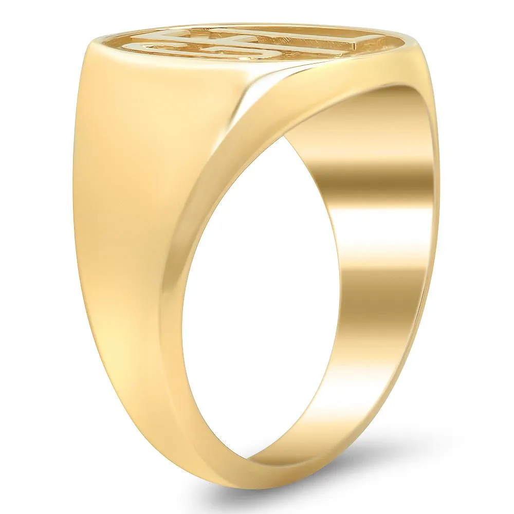 Raised Monogram Signet Ring