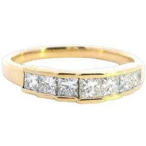 Romantic Princess Cut Diamond Ring in 18ct Yellow Gold - Valentine's Day Gift