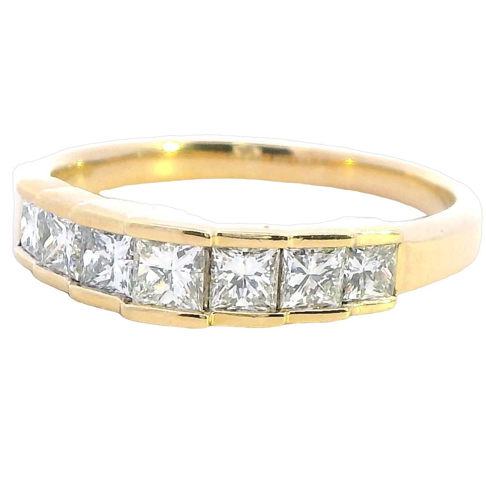 Romantic Princess Cut Diamond Ring in 18ct Yellow Gold - Valentine's Day Gift
