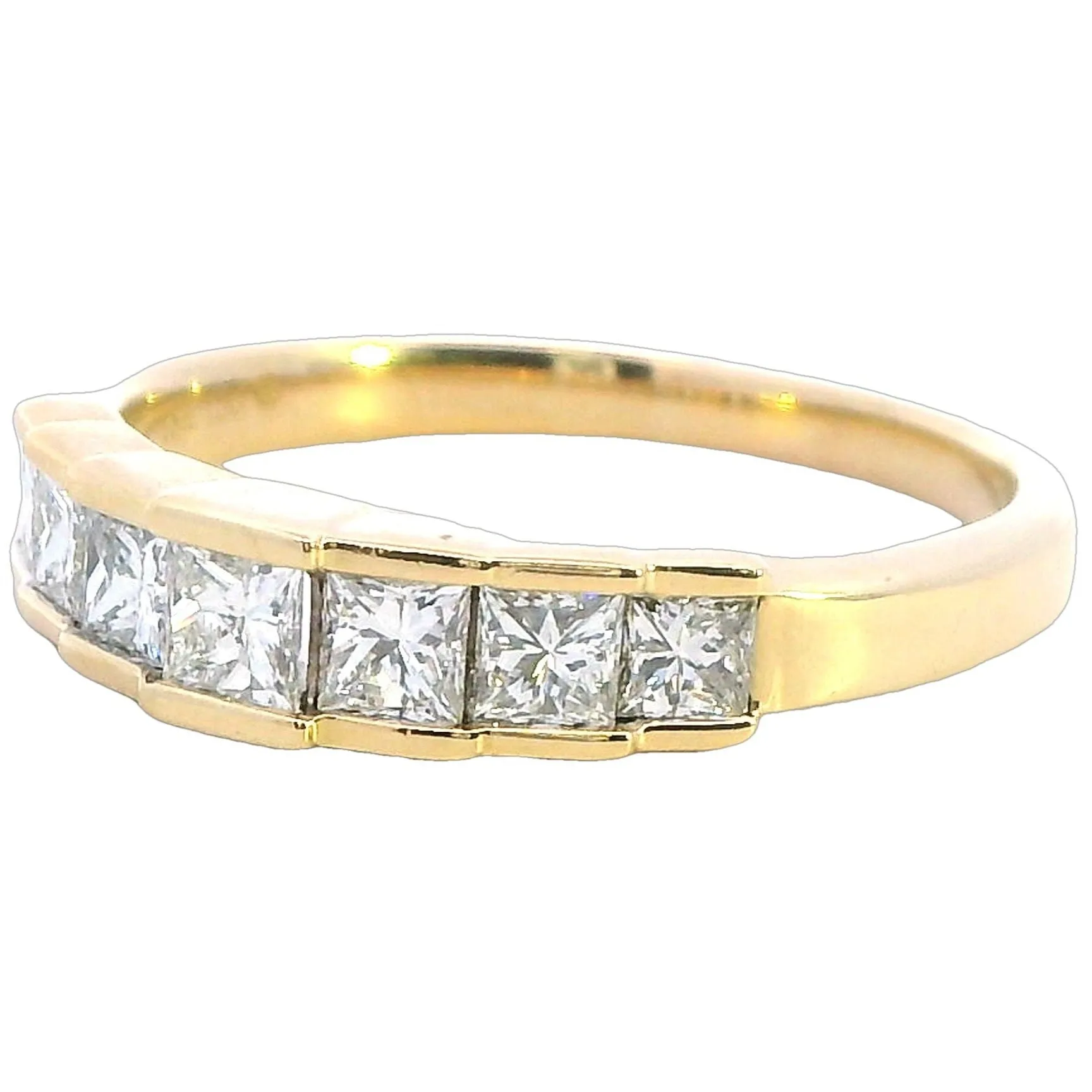 Romantic Princess Cut Diamond Ring in 18ct Yellow Gold - Valentine's Day Gift